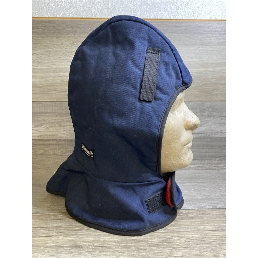 Cold Weather Winter Thermal FLEECE Lining Shoulder Length HARD HAT LINER, Blue